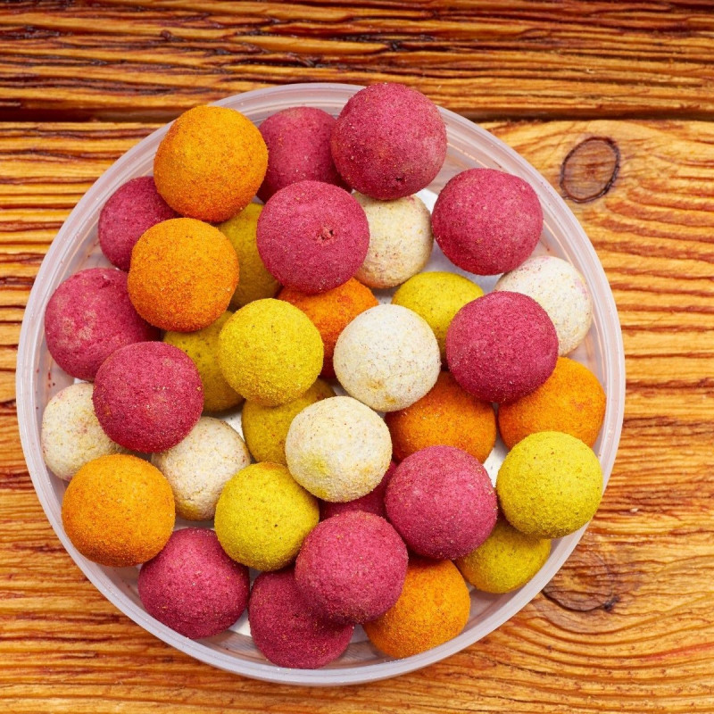 Kulki Meus Pop Up Focus 55g / 15mm / marakuja i limonka Kulki Meus Pop Up Focus 55g / 15mm / marakuja i limonka