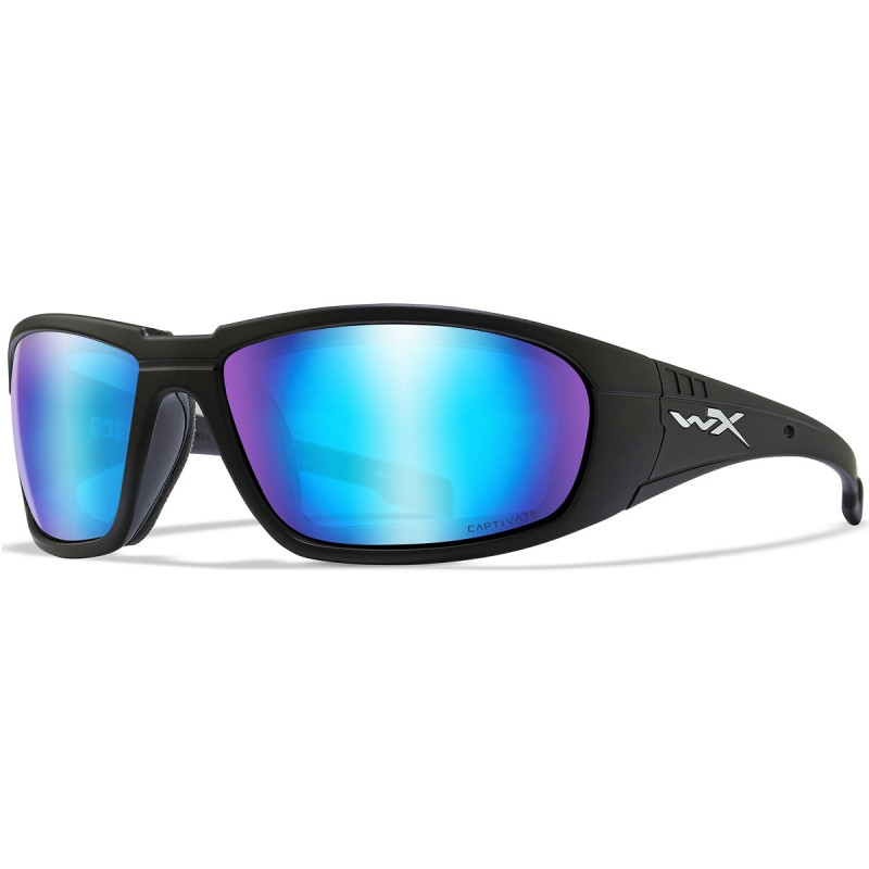 Okulary Wiley X BOSS Captivate Polarized Blue Mirror Smoke Grey Matte Black Frame roz. m-l Okulary Wiley X BOSS Captivate Polarized Blue Mirror Smoke Grey Matte Black Frame roz. m-l