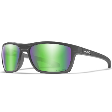 Okulary Wiley X KINGPIN Captivate Polarized Green Mirror Matte Graphite Frame roz. S-M
