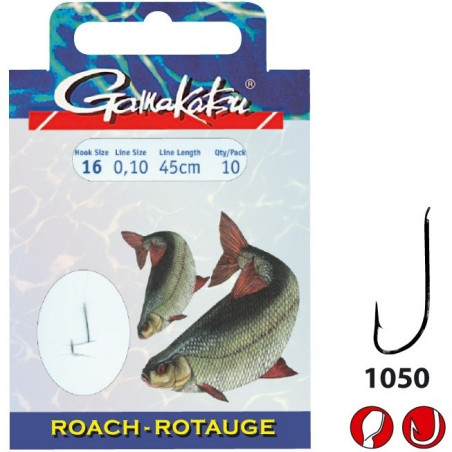Haczyki Gamakatsu Booklet Roach 1050 z przyponem hak 18 Haczyki Gamakatsu Booklet Roach 1050 z przyponem hak 18