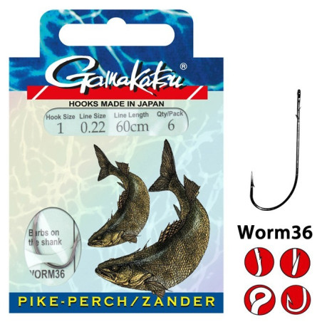 Haczyki Gamakatsu Pike-Perch Worm 36 hak 1 Haczyki Gamakatsu Pike-Perch Worm 36 hak 1