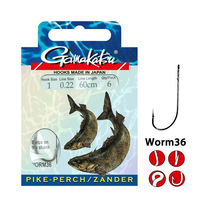Haczyki Gamakatsu Pike-Perch Worm 36 hak 2/0 Haczyki Gamakatsu Pike-Perch Worm 36 hak 2/0