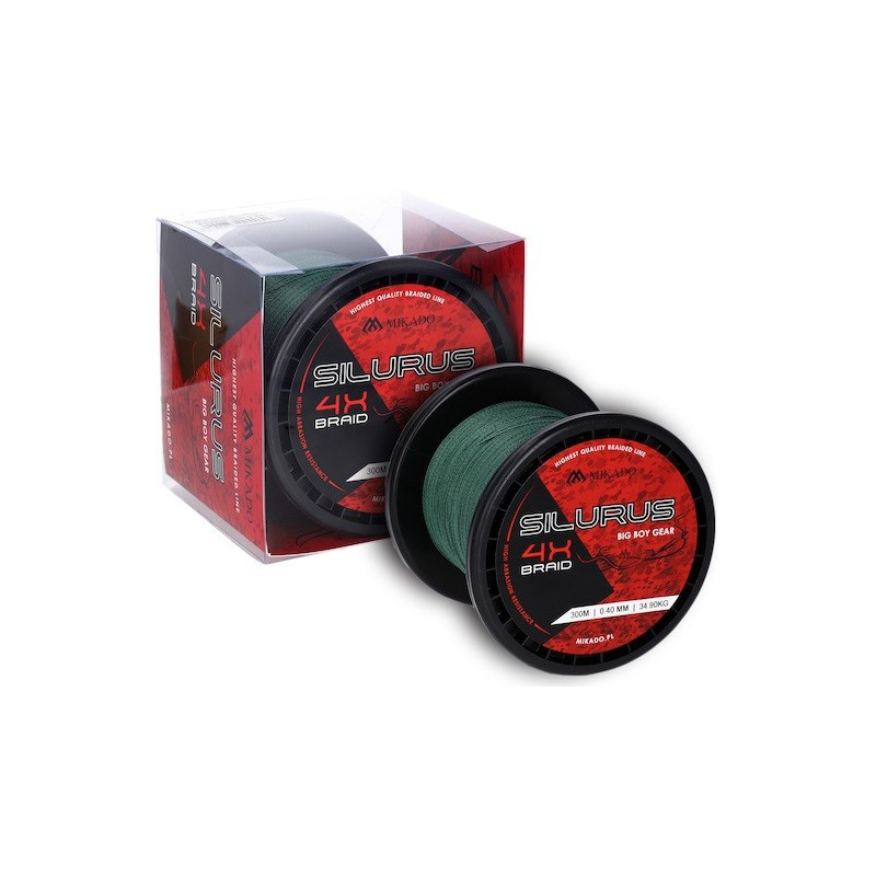 Plecionka Mikado Silurus 4 X Braid Green 600m / 0,50mm Plecionka Mikado Silurus 4 X Braid Green 600m / 0,50mm