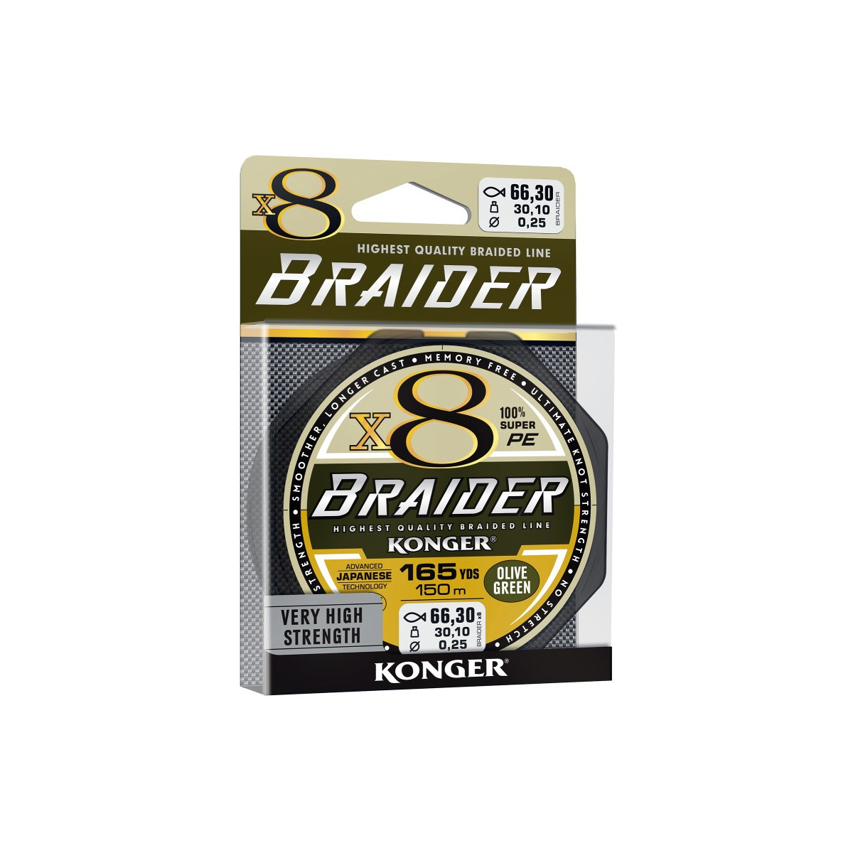 plecionka-braider-x8-olive-green-konger plecionka-braider-x8-olive-green-konger
