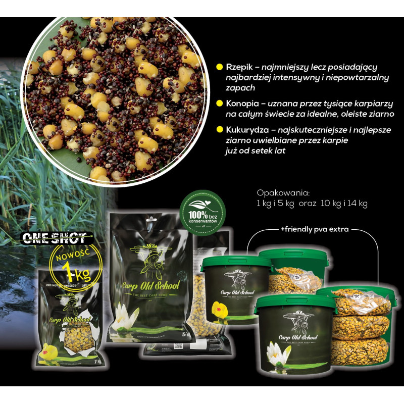 Zanęta Carp Old School wędkarska - mix ziaren 5kg / Scopex