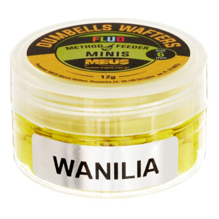 Kulki Meus hakowe Dumbells Fluo Wafters MINIS 15g - 8mm wanilia Kulki Meus hakowe Dumbells Fluo Wafters MINIS 15g - 8mm wanilia