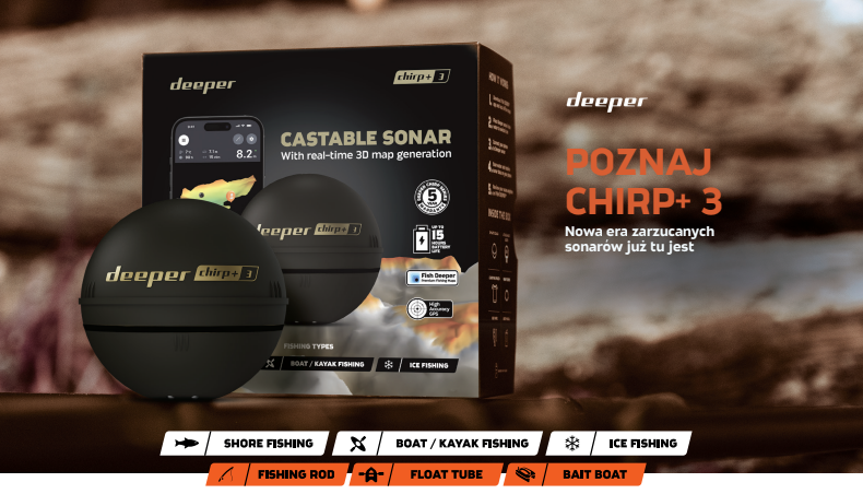 Deeper Chirp+3 Najnowoczeniejsza echosonda od marki Deeper
